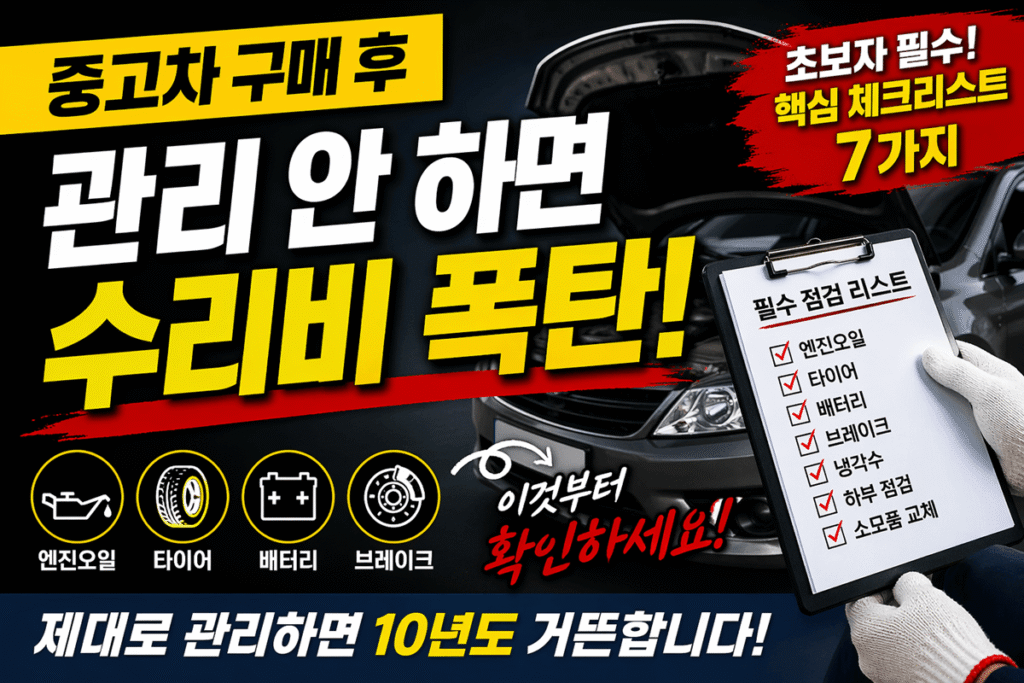 "중고차관리 방법 7가지"